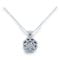 Dancing Diamond center stone surrounded by eight-section flower/star design with simple bale