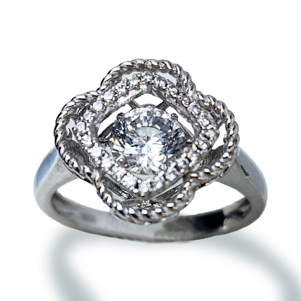 Sterling Silver Dancing Diamond (CZ) Ring
